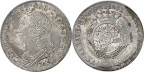 ITALIE
Sardaigne, Charles Emmanuel III (1730-1773). Scudo 1757, Turin.
Av. Buste drapé à gauche. Rv. Écu couronné et entouré du collier de la Toison...