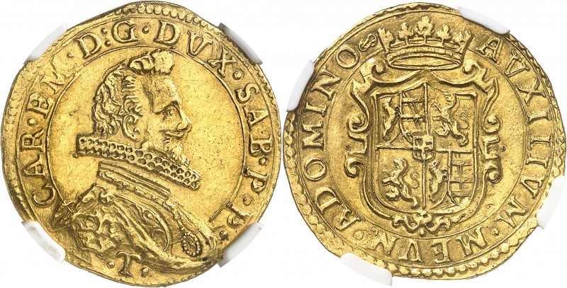 ITALIE
Savoie, Charles Emmanuel I (1580-1630). Quadruple ou 2 doppie 5ème type ...