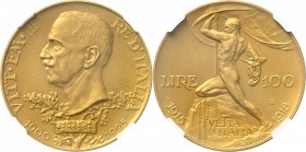 ITALIE
Victor Emanuel III (1900-1946). 100 lire 1925, Rome.
Av. Tête nue à gauche. Rv. Veita d’Italie.
Mont. 17, Fr. 32.
NGC PR 66 MATTE. Monnaie ...