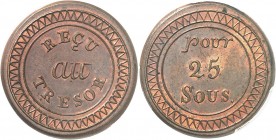 MAURICE (ÎLE)
Georges IV (1820-1830). 25 sous (1822), Calcutta, piéfort en bronze.
Av. et Rv. Inscriptions sur trois lignes.
Lec. 15 piéfort en bro...