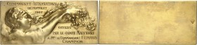 POLOGNE
République. Plaque en or 1907, offerte par le comte Malynski au commandant Ferrus pour le championnat international de Pistolet, par Desbois....