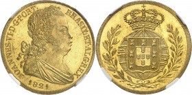 PORTUGAL
Jean VI (1799-1826). 4 escudos (Peça) 1821, Lisbonne.
Av. Buste lauré à droite. Rv. Écu couronné.
Fr. 128, Gom. 18.04.
Top pop : plus hau...