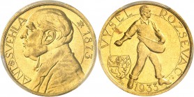 TCHÉCOSLOVAQUIE
République (1918-1938). Ducat 1933, à l’effigie de Antonin Svehla.
Av. Buste habillé à gauche. Rv. Homme semant à droite.
Fr. 12.
...