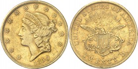 U.S.A.
20 dollars Liberty 1850, New-Orléans no motto.
Av. Tête de Liberté à gauche. Rv. Aigle aux ailes déployées.
Fr. 171
PCGS XF 45. Rare, TTB...