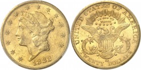 U.S.A.
20 dollars Liberty 1882 CC, Carson city.
Av. Tête de Liberté à gauche. Rv. Aigle aux ailes déployées.
Fr. 179.
PCGS AU 58. Presque Superbe...