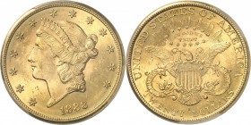 U.S.A.
20 dollars Liberty 1888 S, San Francisco.
Av. Tête de Liberté à gauche. Rv. Aigle aux ailes déployées.
Fr. 178.
PCGS MS 63+. Superbe