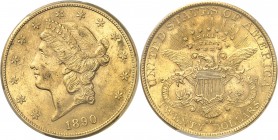 U.S.A.
20 dollars Liberty 1890 CC, Carson city.
Av. Tête de Liberté à gauche. Rv. Aigle aux ailes déployées.
Fr. 179.
PCGS MS 62. Superbe