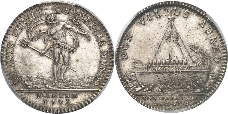 U.S.A.
Amérique, Canada, Louis XV (1715-1774). Jeton 1755.
Av. Nérée debout de...