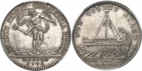 U.S.A.
Amérique, Canada, Louis XV (1715-1774). Jeton 1755.
Av. Nérée debout de face. Rv. Navire.
Lec. 159.
Top pop : plus haut grade (3)
PCGS MS ...