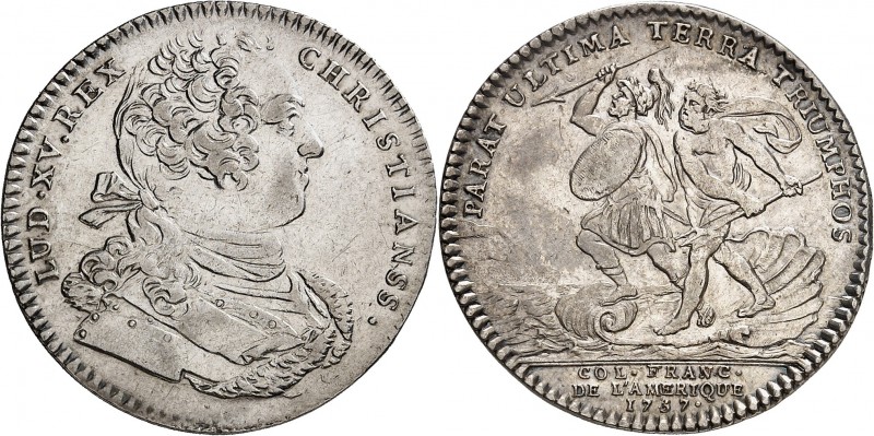 U.S.A.
Amérique, Canada, Louis XV (1715-1774). Jeton en argent 1757, sans signa...