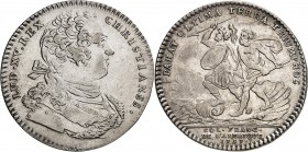 U.S.A.
Amérique, Canada, Louis XV (1715-1774). Jeton en argent 1757, sans signature.
Av. Buste habillé à droite. Rv. Neptune et Mars.
Lec. 170a.
R...