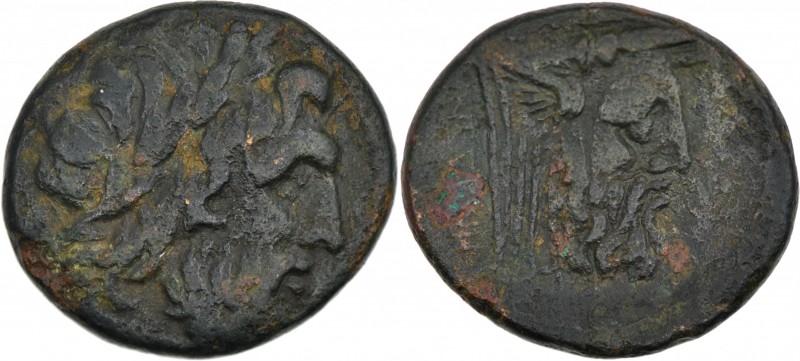 Acarnania. Oeniadae. Circa 219-211 BC. Æ (21mm, 6.60g, 12h). Laureate head of Ze...