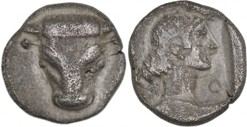 Phokis, Federal Coinage. Circa 445-420 BC. AR Triobol (14mm, 2.87 g, 5h). Facing...