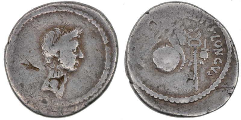 The Caesarians. Julius Caesar. 42 BC. AR Denarius (20mm, 3.68g, 6h). Rome mint; ...