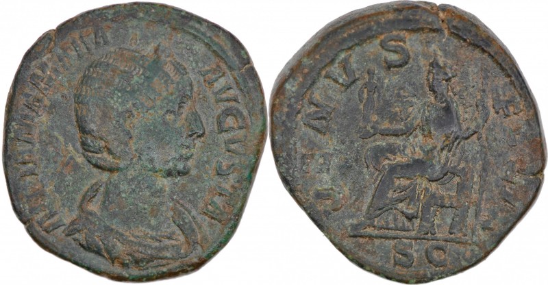 Julia Mamaea. Augusta, AD 222-235. Æ Sestertius (28mm, 22.62g, 1h). Rome mint. 4...