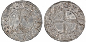 Denmark. Svend Estridsen. 1047-1075. AR penning (16mm, 0.53g). West Danish mint(?). +DГDI+DCCГDГDII, draped bust left; crozier before / +ICIIIIICIIIII...