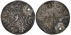 England. Cnut the Great. 1016-1035. AR Penny (19mm, 1.32 g, 7h). Quatrefoil type (BMC viii, Hild. E). Lincoln mint; moneyer Æthelnoth. Struck circa 10...