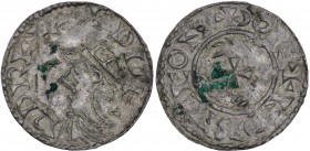 England. Edward the Confessor. 1042-1066. AR Penny (17mm, 0.95g, 10h). Radiate/Small Cross type (BMC i, Hild. A). Thetford mint; moneyer Eadric Struck...
