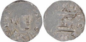 Germany. Duchy of Swabia. Heinrich II. 1002-1024. AR Denar (20mm, 1.17g). Strasbourg mint. [HIEN]RICVIS[REX], crowned head right / ARGEN-T[IGN]A, chur...