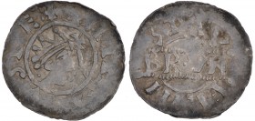 The Netherlands. Friesland. Bruno III 1038-1057. AR Denar (17mm, 0.68g). Stavoren mint. +HEIN[RI]CVS RE, crowned head right, cross-tipped scepter befo...