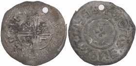 Sweden. Olof Skötkonung 995–1022. AR Penny (22mm, 2.72 g). Hybrid imitation of crux / Intermediate small cross. Sigtuna mint. Period I, ca 995-1000/5....
