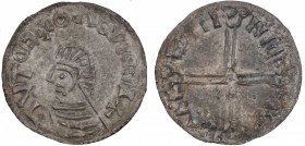 Sweden. Olof Skötkonung 995-1022. AR Penning (21mm, 1.16g). Imitation of Aethelred II Long Cross type. Sigtuna mint. Period II, ca 1000/5-1020. TVTOF+...