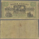 Argentina: Banco Parana 1 Peso Boliviano ND(1868), P.S1815, almost well worn with tiny holes at center. Condition: VG
 [differenzbesteuert]