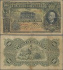 Brazil: Caixa de Conversão 200 Mil Reis 1906, P.98, beautiful and highly rare note, still intact with small border tears, toned paper and small holes ...