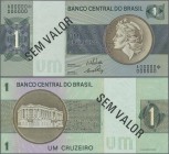Brazil: Banco Central do Brasil 1 Cruzeiro ND(1970-72) SPECIMEN, P.191s with black serial number A00000*00000, black overprint ”Sem Valor” and perfora...