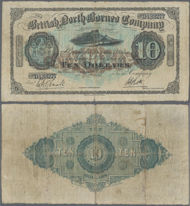 British North Borneo: The British North Borneo Company 10 Dollars December 1st 1...
