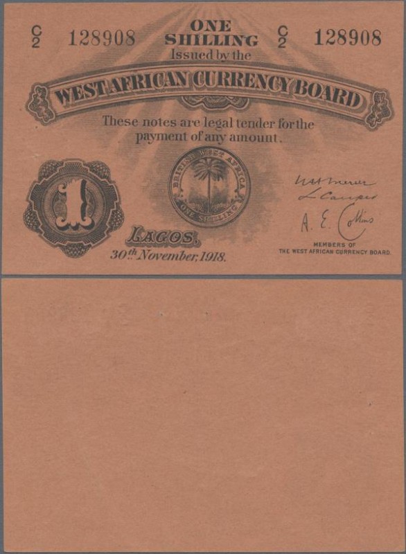 British West Africa: West African Currency Board 1 Shilling 1918, P.1a, excellen...