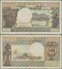 Congo: République Populaire du Congo 10.000 Francs ND(1974-81), P.5a, still nice and rare note with lightly stained paper, some folds and a number of ...