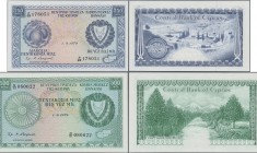 Cyprus: Lot 2 Banknotes: 250 Mils 1979 P.41c plus 500 Mils 1979 P.42c. Both in UNC condition.
 [differenzbesteuert]