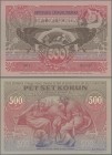 Czechoslovakia: 500 Korun 1919, commemorative issue 2020, issued for 160th Birthday Anniversary of the designer Alfons Mucha by the city of Ivancice t...