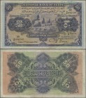 Egypt: National Bank of Egypt 50 Pounds 1944 with signature Nixon, P.15c, small border tears at upper and lower margin and graffiti at upper right on ...