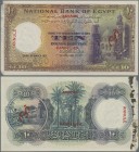 Egypt: National Bank of Egypt 10 Pounds dated 3rd March 1931 SPECIMEN, P.23s, first issue of this series with red overprint and perforation ”Cancelled...