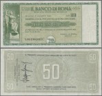 Italy: rare assignat ”Il Banco Di Roma” 50 Lire 1944 with watermark on security paper, light folds in paper but no holes or tears, nice colors, condit...