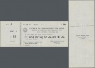 Italy: Blanco cheque form of 50 Lire Cassa di Risparmio di Pisa with counterfoil, Series ”A” in UNC condition.
 [zzgl. 19 % MwSt.]
Gebotslos, Zuschl...