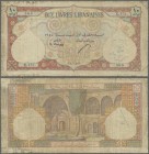 Lebanon: Banque de Syrie et du Liban 10 Livres 1950, P.50a, small border tears with lightly yellowed paper and a few spots. Condition: F
 [zzgl. 19 %...