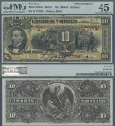 Mexico: El Banco de Londres y Mexico 10 Pesos ND(1900-13) SPECIMEN, P.S234s1, highly rare and seldom offered, PMG graded 45 Choice Extremely Fine.
 [...