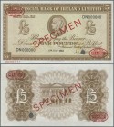 Northern Ireland: Provincial Bank of Ireland 5 Pounds 1963 TDLR Specimen, P.244s in UNC condition
 [zzgl. 19 % MwSt.]