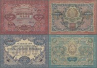 Russia: Pair with 5000 and 10.000 Rubles 1919, P.105a, 106a, both in VF condition. (2 pcs.)
 [differenzbesteuert]