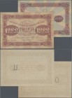 Russia: Front and reverse SPECIMEN of the 1000 Rubles 1923 from the second ”New Ruble” State Currency Notes - Text on Back 8 Lines - Issue, P.170s, al...