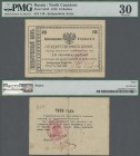 Russia: North Caucasus, State Bank, Kislovodsk Piatigorsk-Batalpashchinsk Company, Independent Army, 10 Rubles 1918, P.S553, handstamp on back with ”Б...
