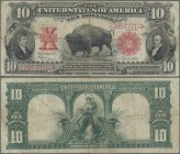 United States of America: United States Note 10 Dollars series 1901 with signatures: Speelman & White, P.185, always a very popular note with the Biso...
