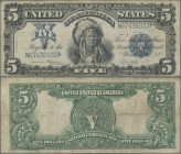 United States of America: United States Treasury 5 Dollars Silver Certificate 1899 with signatures: Speelman & White, P.340, great note with the ”Chie...