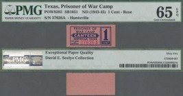 United States of America: Texas – Huntsville 1 Cent POW camp money, ND(1943-45), SB1051, PMG graded 65 Gem Uncirculated EPQ.
 [zzgl. 19 % MwSt.]