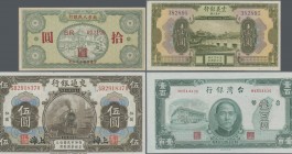 China: Huge lot with 42 banknotes of different Chinese Banks, comprising for the BANK OF CHINA 1 Yuan 1936 P.78 (F), 5 Yuan 1937 P.80 (aUNC), 10 Yuan ...