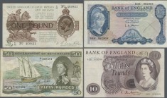 Great Britain: Album with 82 banknotes Great Britain and British Colonies comprising for example United Kingdom od Great Britain and Ireland 1 Pound N...