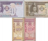 Mongolia: Giant lot with 6000 banknotes, comprising 700x 10 Mongo, 700x 20 Mongo, 700x 50 Mongo P.49-51), 100 pcs. 1 Tugrik ND(1993) P.53, 900x 10 Tug...